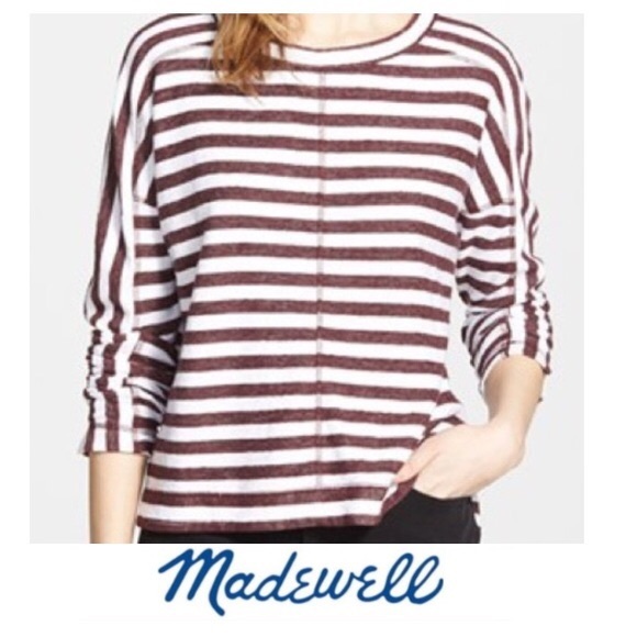 Madewell Tops - Madewell Purple Striped Slub Pullover